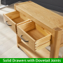 Soho Oak 2 Drawer Console Hall Table