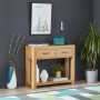 Soho Oak 2 Drawer Console Hall Table