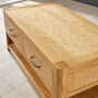 Soho Oak  Curved Coffee Table with 2 Drawers