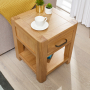 Soho Oak 1 Drawer Lamp Side Table