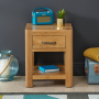 Soho Oak 1 Drawer Lamp Side Table