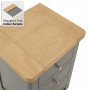 Marbury Slate Grey Painted 3 Drawer Bedside Table