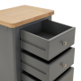 Marbury Slate Grey Painted 5 Drawer Tallboy Narrow Chest