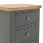 Marbury Slate Grey Painted 5 Drawer Tallboy Narrow Chest