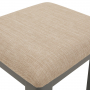 Marbury Slate Grey Painted Dressing Table Stool with Natural Fabric Seat