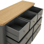 Marbury Slate Grey Painted 3 over 4 Drawer Wide Chest