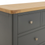 Marbury Slate Grey Painted 3 over 4 Drawer Wide Chest