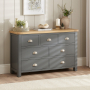 Marbury Slate Grey Painted 3 over 4 Drawer Wide Chest