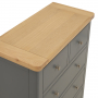 Marbury Slate Grey Painted 2 over 3 Drawer Chest