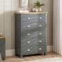 Marbury Slate Grey Painted 2 over 4 Drawer Chest