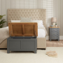 Marbury Slate Grey Painted Blanket Bedding Box