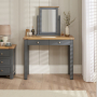 Marbury Slate Grey Painted 2 Drawer Dressing Table Set with Mirror