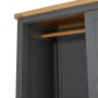 Marbury Slate Grey Painted Double Wardrobe with 2 Sliding Doors & 2 Drawers