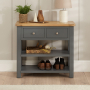 Marbury Slate Grey Painted 2 Drawer Hall Console Table