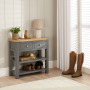 Marbury Slate Grey Painted 2 Drawer Hall Console Table