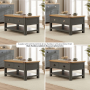 Marbury Slate Grey Painted 2 Drawer Coffee Table with Shelf