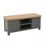 Marbury Slate Grey Painted Widescreen TV Unit Stand – Up to 60” TV Size