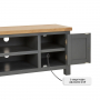 Marbury Slate Grey Painted Widescreen TV Unit Stand – Up to 60” TV Size