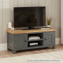 Marbury Slate Grey Painted Widescreen TV Unit Stand – Up to 60” TV Size