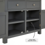 Marbury Slate Grey Painted Medium 2 Door 2 Drawer Sideboard