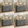 Marbury Slate Grey Painted Large 3 Drawer 3 Door Sideboard