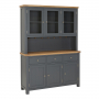 Marbury Slate Grey Painted Large Glazed Dresser Sideboard