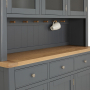 Marbury Slate Grey Painted Large Glazed Dresser Sideboard