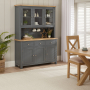 Marbury Slate Grey Painted Large Glazed Dresser Sideboard