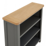 Marbury Slate Grey Painted Small Low Bookcase