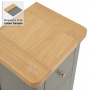 Marbury Slate Grey Painted 2 Drawer Slim Bedside Table