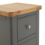 Marbury Slate Grey Painted 2 Drawer Slim Bedside Table