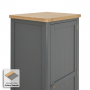 Marbury Slate Grey Painted Single Kitchen Larder Pantry Cupboard