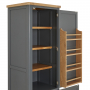 Marbury Slate Grey Painted Single Kitchen Larder Pantry Cupboard