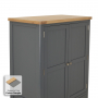 Marbury Slate Grey Painted Double Kitchen Larder Pantry Cupboard