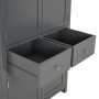 Marbury Slate Grey Painted Double Kitchen Larder Pantry Cupboard