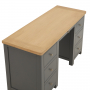 Marbury Slate Grey Painted Large Twin Pedestal Desk