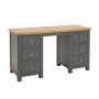 Marbury Slate Grey Painted Large Twin Pedestal Desk