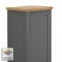 Marbury Slate Grey Painted Single Hallway Coat & Shoe Cupboard