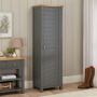 Marbury Slate Grey Painted Single Hallway Coat & Shoe Cupboard