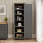 Marbury Slate Grey Painted Single Shaker Kitchen Pantry Cupboard