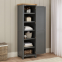 Marbury Slate Grey Painted Single Shaker Linen Cupboard