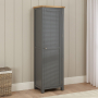 Marbury Slate Grey Painted Single Shaker Linen Cupboard