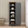 Marbury Slate Grey Painted Single Shaker Linen Cupboard