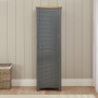 Marbury Slate Grey Painted Single Shaker Linen Cupboard