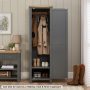 Marbury Slate Grey Painted Single Shaker Linen Cupboard