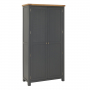 Marbury Slate Grey Painted Double Hallway Coat & Shoe Cupboard