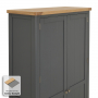 Marbury Slate Grey Painted Double Hallway Coat & Shoe Cupboard