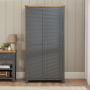 Marbury Slate Grey Painted Double Hallway Coat & Shoe Cupboard