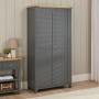 Marbury Slate Grey Painted Double Hallway Coat & Shoe Cupboard