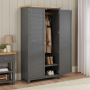 Marbury Slate Grey Painted Double Hallway Coat & Shoe Cupboard